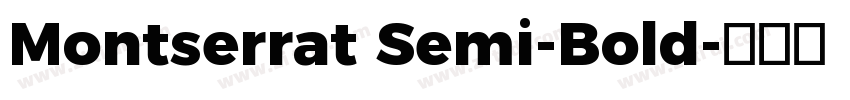 Montserrat Semi-Bold字体转换